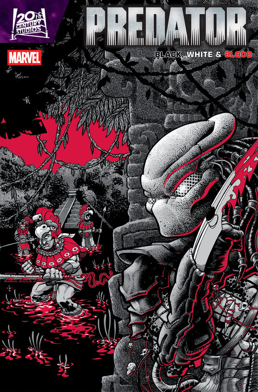PREDATOR: BLACK, WHITE & BLOOD #2 GONZO VARIANT - Image