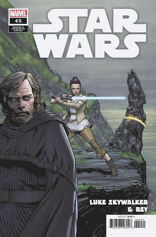 STAR WARS #45 GIUSEPPE CAMUNCOLI LUKE SKYWALKER & REY MASTER & APPRENTICE VARIAN T