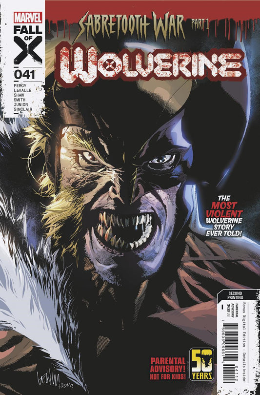 WOLVERINE 41 LEINIL YU 2ND PRINTING VARIANT