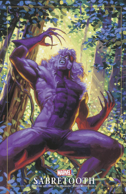 WOLVERINE #47 GREG AND TIM HILDEBRANDT SABRETOOTH MARVEL MASTERPIECES III VARIANT