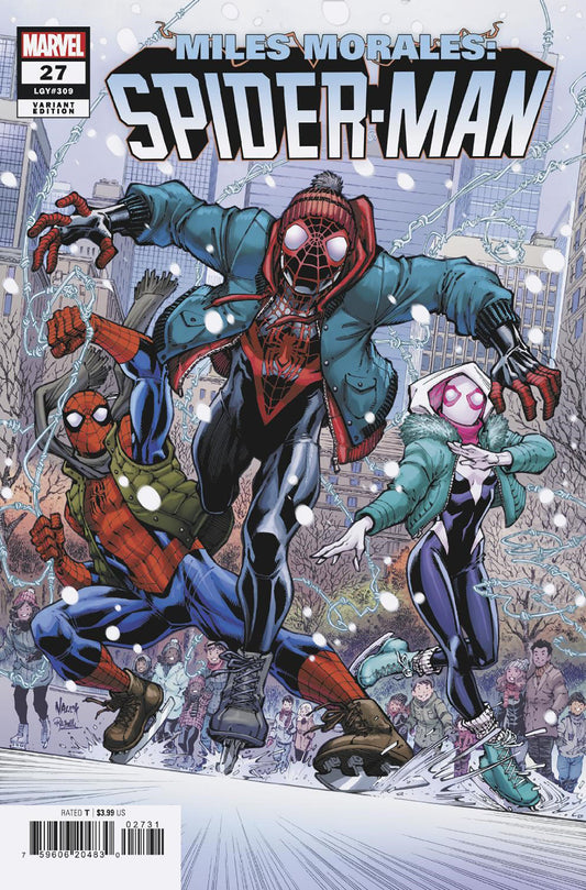 MILES MORALES: SPIDER-MAN #27 TODD NAUCK WINTER HOLIDAY VARIANT image