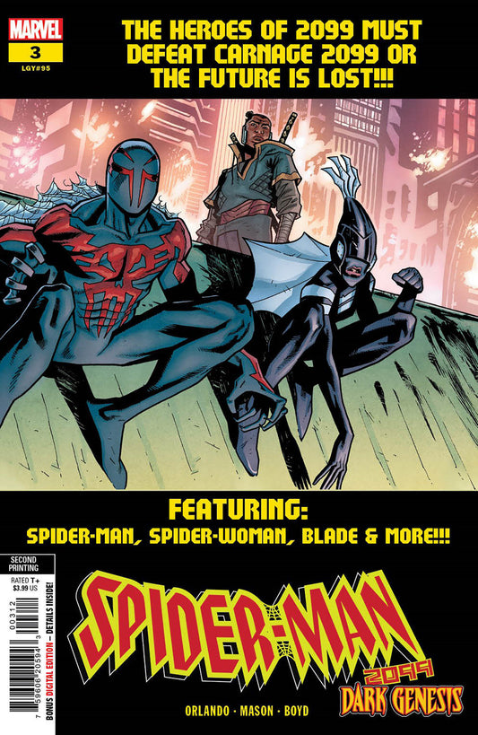 SPIDER-MAN 2099: DARK GENESIS 3 JUSTIN MASON 2ND PRINTING VARIANT