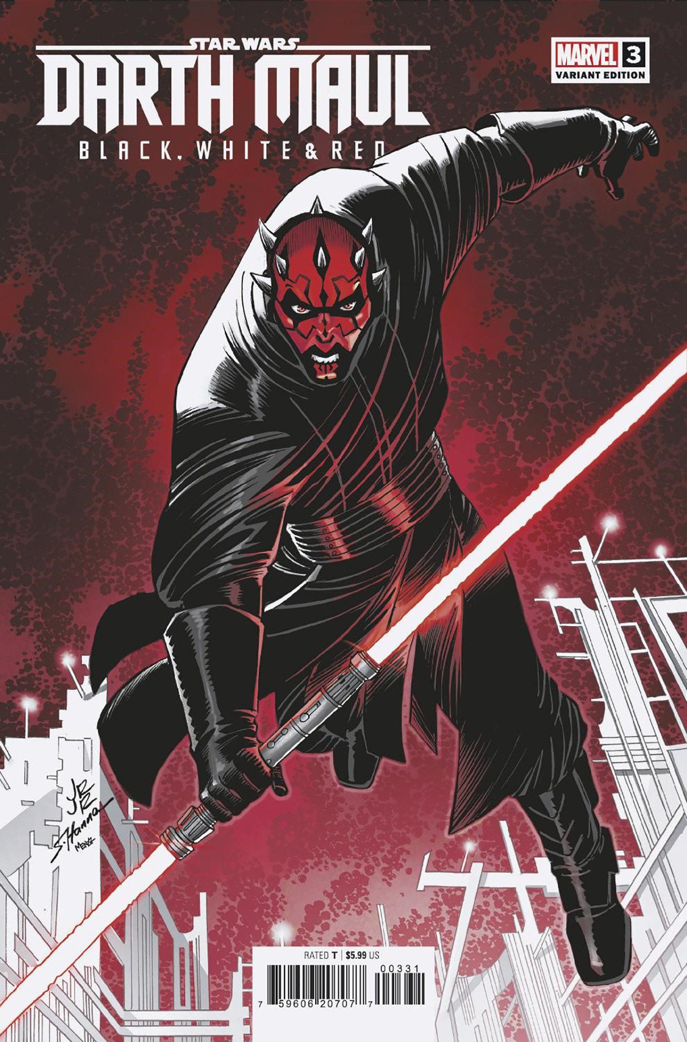 STAR WARS: DARTH MAUL - BLACK, WHITE & RED