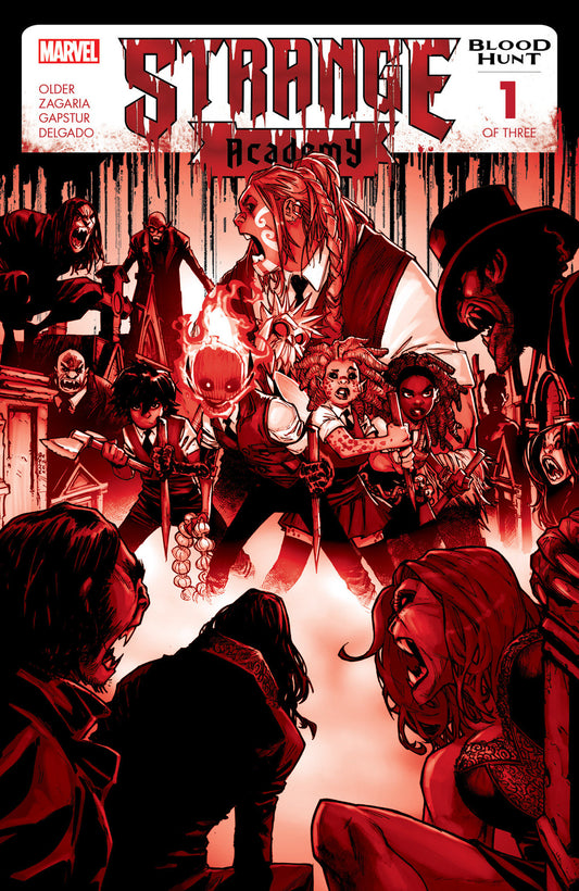 STRANGE ACADEMY: BLOOD HUNT #1 HUMBERTO RAMOS BLOOD SOAKED 2ND PRINTING VARIANT [BH]