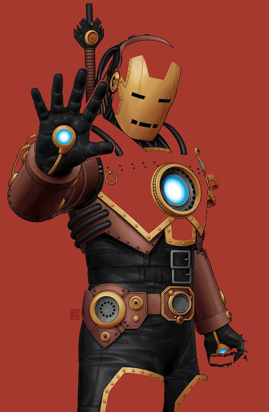 IRON MAN #1 JOHN TYLER CHRISTOPHER NEGATIVE SPACE VIRGIN VARIANT image