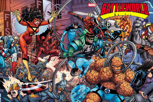 Battleworld #1 Nick Bradshaw 5-part Wraparound Connecting Variant A - Image