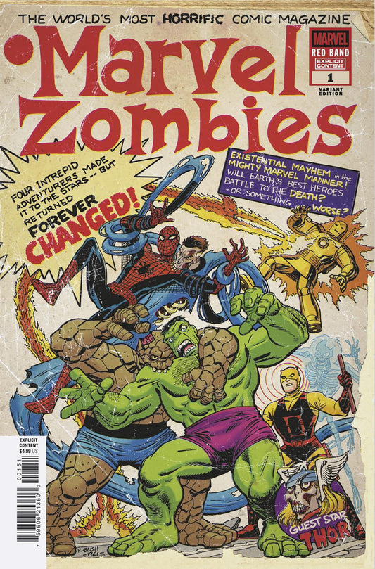 Marvel Zombies: Red Band #1 Scott Koblish Retro Zombie Variant [polybagged] - Image