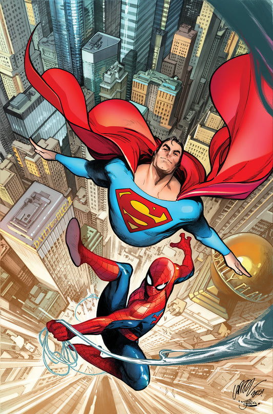 MARVEL/DC: SPIDER-MAN/SUPERMAN #1 PEPE LARRAZ RATIO VIRGIN 3RD PRINTING VARIANT [1:25]