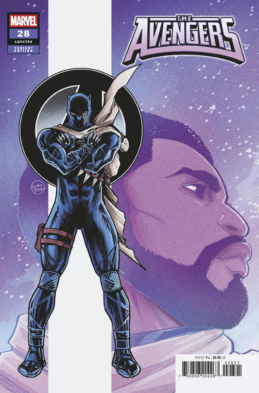 AVENGERS #28 LUCIANO VECCHIO BLACK PANTHER VARIANT [DOOM] - Image