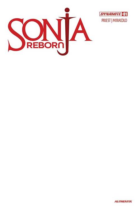 Sonja Reborn #1  J Blank Authentix Var - Image