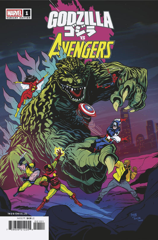 GODZILLA VS. AVENGERS #1 DAVE BARDIN VARIANT - Image