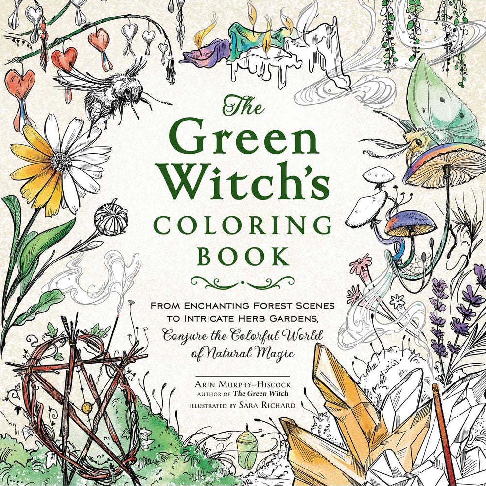 The Green Witch's Coloring Book: From Enchanting Forest Scenes to Intricate Herb Gardens, Conjure the Colorful World of Natural Magic - Books - Image - Pop Weasel