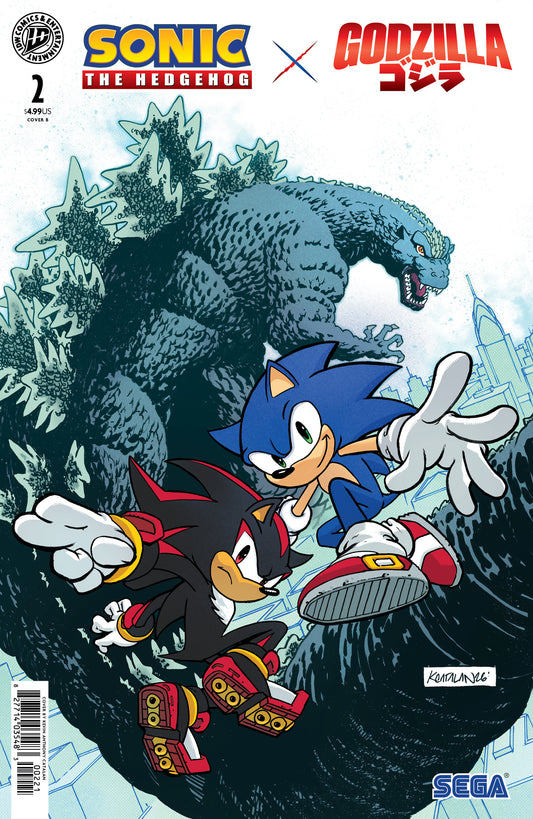 Sonic The Hedgehog X Godzilla #2 Variant B (Catalan) - Image