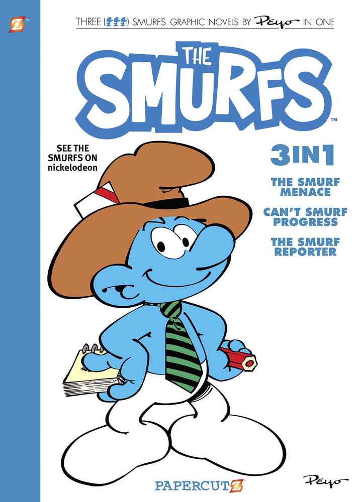 The Smurfs 3-in-1 Vol. 8: Collecting "The Smurf Menace," "Can't Smurf Progress," and "The Smurf Reporter" - Graphic Novels - Image - Pop Weasel