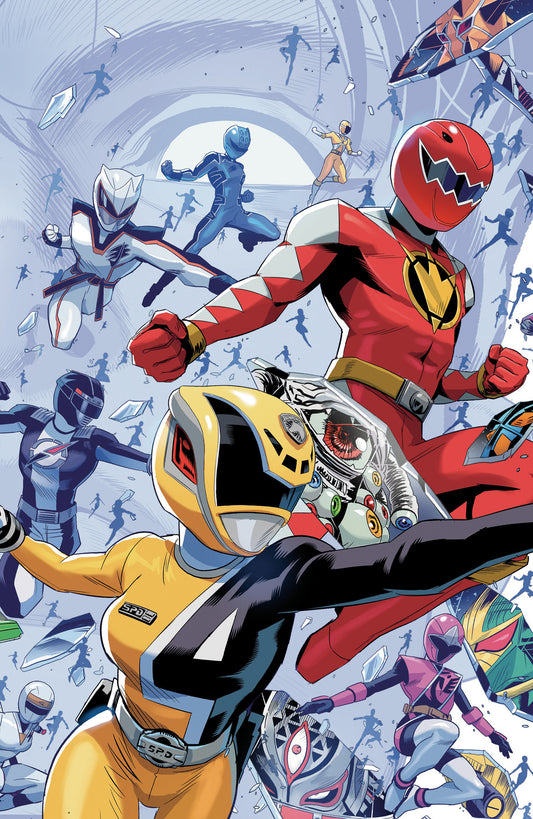 Power Rangers Unlimited #3 C Every Ranger Ever Card Stock Connecting Variant (Full Art, Zonno) - Image
