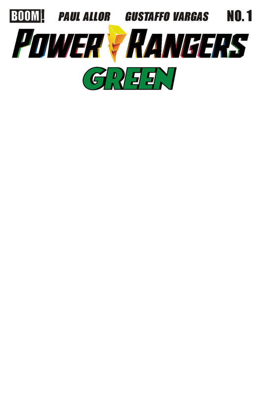 Power Rangers Green #1 D Blank Sketch Variant - Image