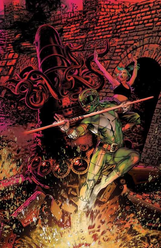 Power Rangers Green #2 D Foil Variant (Full Art, Foil, Harris) - Image