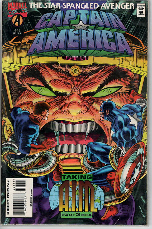 Pre-Owned - Captain America #441  (July 1995) Scanned Image Pop Weasel Pre-Owned Comics
