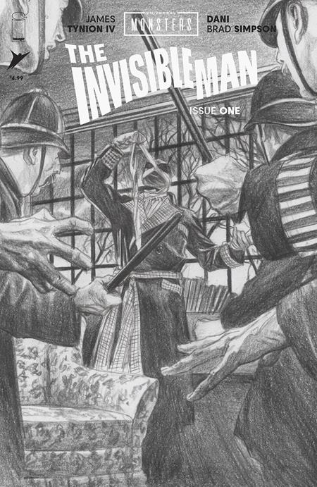 Universal Monsters The Invisible Man #1 (of 4)  F Inc 1:75 Alex Ross Pencil Sketch Var - Image
