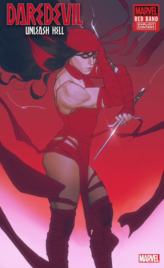 DAREDEVIL: UNLEASH HELL - RED BAND #1 JOSHUA SWABY ELEKTRA VARIANT [POLYBAGGED] image