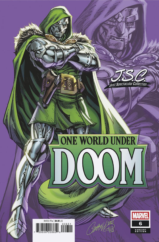 ONE WORLD UNDER DOOM #6 J. SCOTT CAMPBELL JUST SPECTACULAR COLLECTION VARIANT - Image