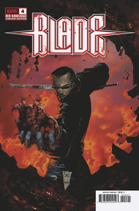 BLADE: RED BAND #4 PHILIP TAN VARIANT [POLYBAGGED] image