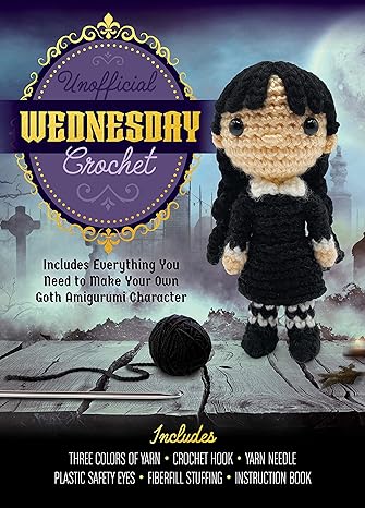 Pop Weasel Image of Unofficial Wednesday Crochet: Create Your Own Gothic Amigurumi Doll - Crafts Book - Image - Pop Weasel