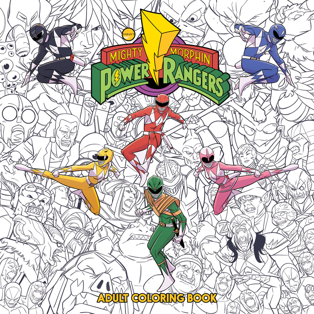 Mighty Morphin Power Rangers Adult Coloring Book - Image - Colouring Book - Image - Pop Weasel