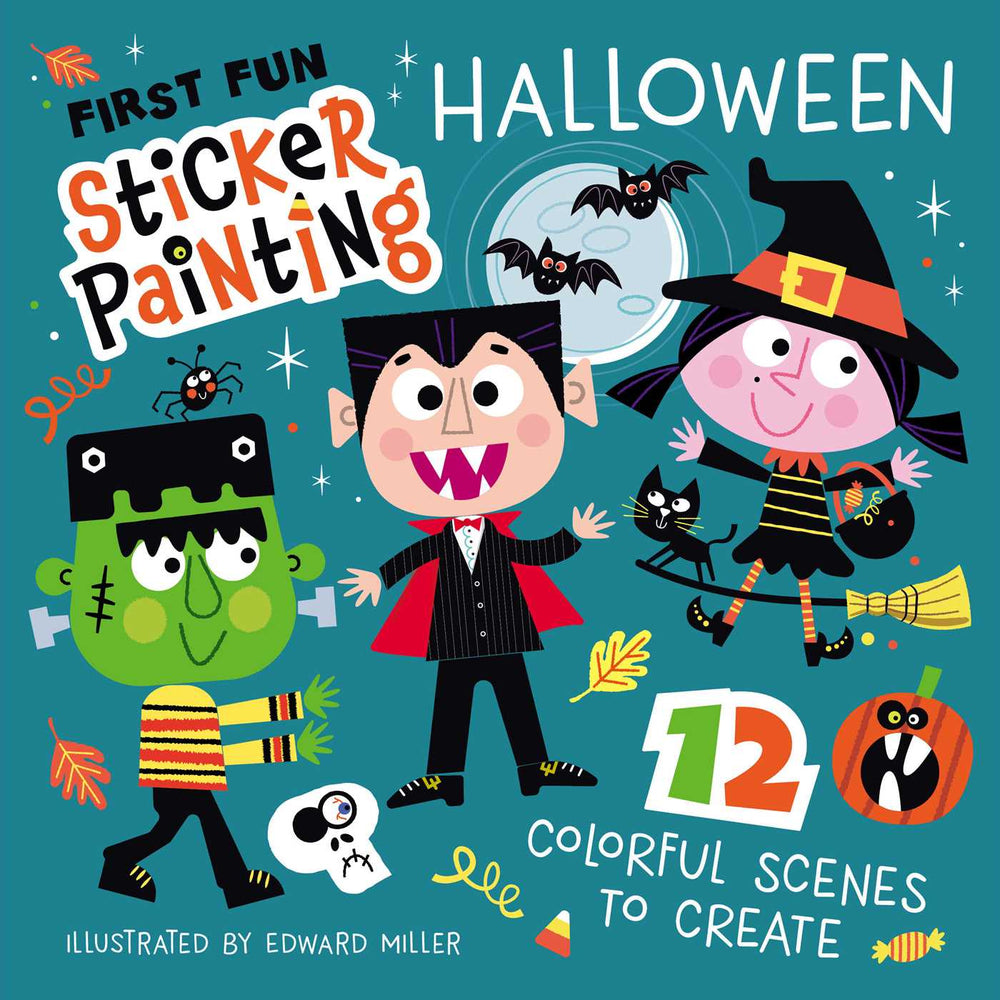 First Fun Sticker Painting: Halloween: 12 Colorful Scenes to Create - Childrens Books - Image - Pop Weasel