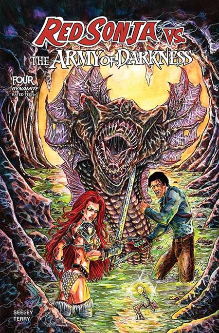 Red Sonja Vs Aod #4  D Nikkol Jelenic Var - Image