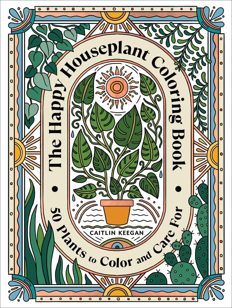 The Happy Houseplant Coloring Book - Colouring Book - Image - Pop Weasel