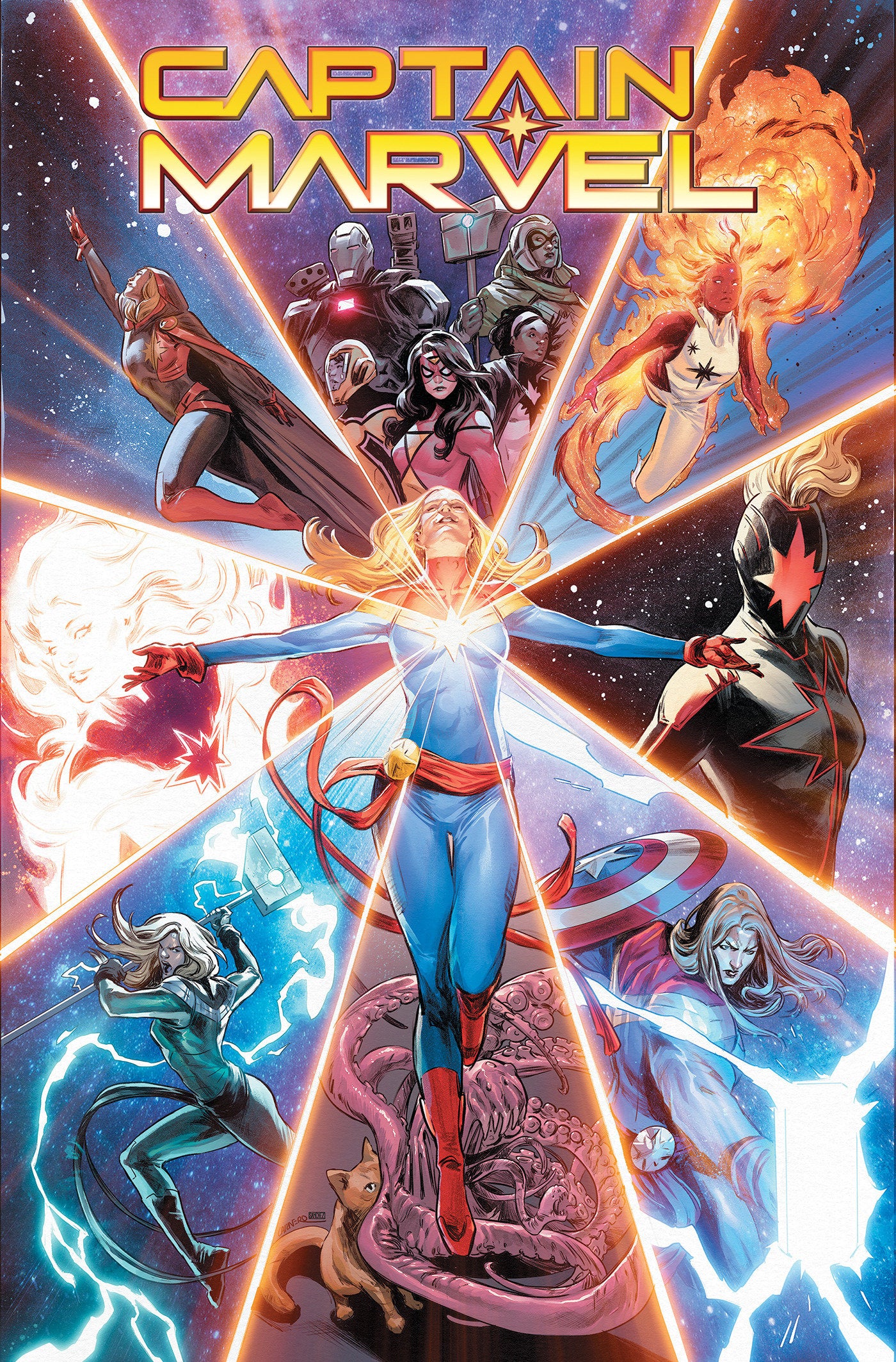 Captain Marvel: Highest, Furthest, Fastest Omnibus Carmen Carnero Cover - Image