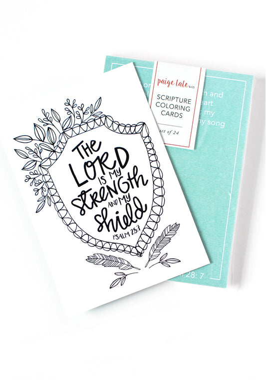 Scripture Coloring Cards image