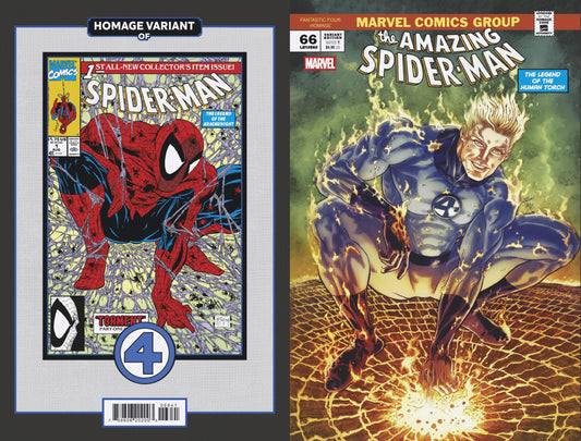 AMAZING SPIDER-MAN #66 PACO DIAZ FANTASTIC FOUR HOMAGE VARIANT image