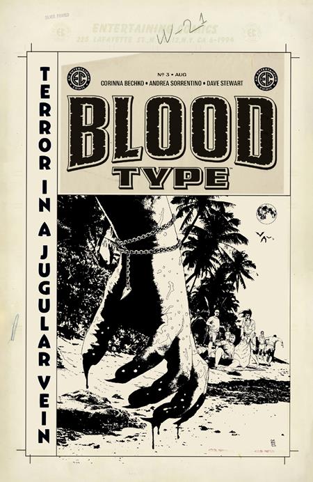 Ec Blood Type #3 (of 4)  D Inc 1:20 Andrea Sorrentino B&w Artist Edition Var - Image