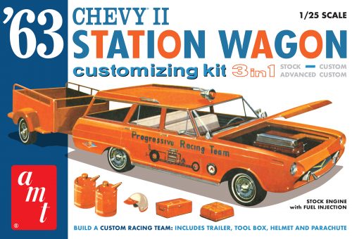 xx1/25 &#39;63 Chevy II Wagon w/tr