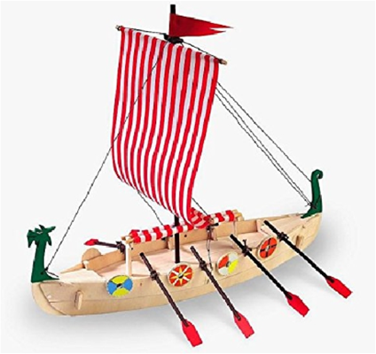 Art &amp; Kids: VikingShip w/paint - Model - Image - Pop Weasel