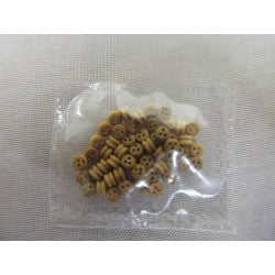 Wooden Dead Eye 2mm (50)