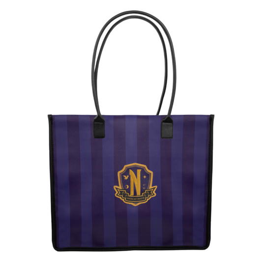 Pop Weasel Image of Wednesday (TV) - Nevermore Academy Shopping Bag (Purple) - Cinereplicas