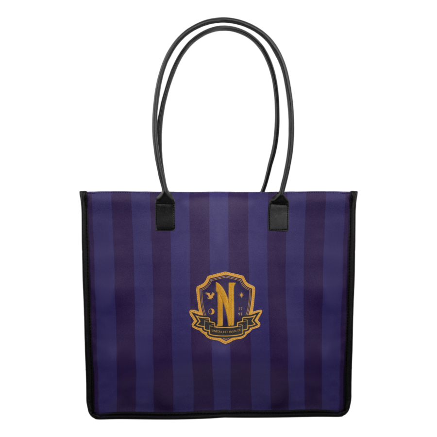 Pop Weasel Image of Wednesday (TV) - Nevermore Academy Shopping Bag (Purple) - Cinereplicas