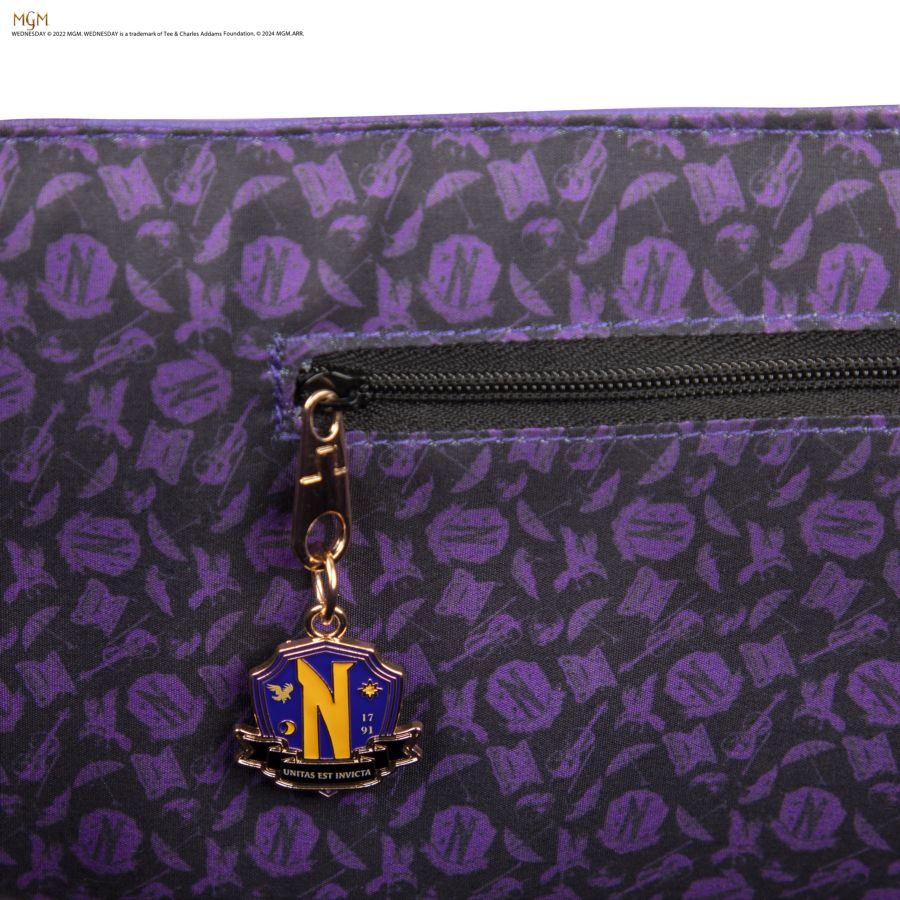 Pop Weasel - Image 4 of Wednesday (TV) - Nevermore Academy Shopping Bag (Purple) - Cinereplicas - Bags, Wallets & Purses - Image - Pop Weasel