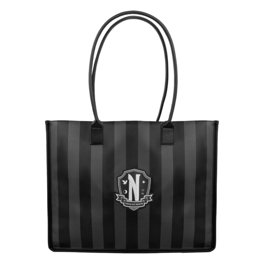 Pop Weasel Image of Wednesday (TV) - Nevermore Academy Shopping Bag (Black) - Cinereplicas