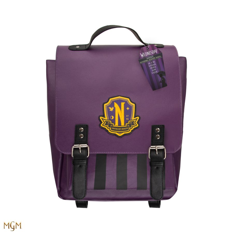 Pop Weasel - Image 2 of Wednesday (TV) - Nevermore Academy Backpack (Purple) - Cinereplicas - Bags, Wallets & Purses - Image - Pop Weasel