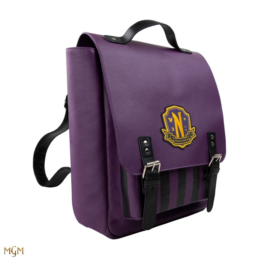 Pop Weasel - Image 3 of Wednesday (TV) - Nevermore Academy Backpack (Purple) - Cinereplicas - Bags, Wallets & Purses - Image - Pop Weasel