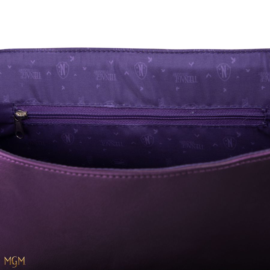 Pop Weasel - Image 5 of Wednesday (TV) - Nevermore Academy Backpack (Purple) - Cinereplicas - Bags, Wallets & Purses - Image - Pop Weasel