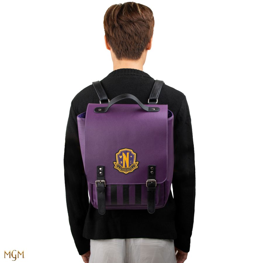 Pop Weasel - Image 6 of Wednesday (TV) - Nevermore Academy Backpack (Purple) - Cinereplicas - Bags, Wallets & Purses - Image - Pop Weasel