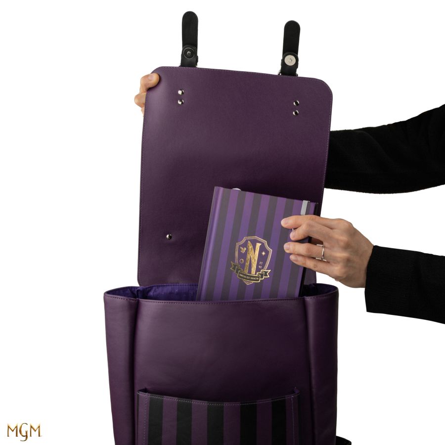 Pop Weasel - Image 7 of Wednesday (TV) - Nevermore Academy Backpack (Purple) - Cinereplicas - Bags, Wallets & Purses - Image - Pop Weasel