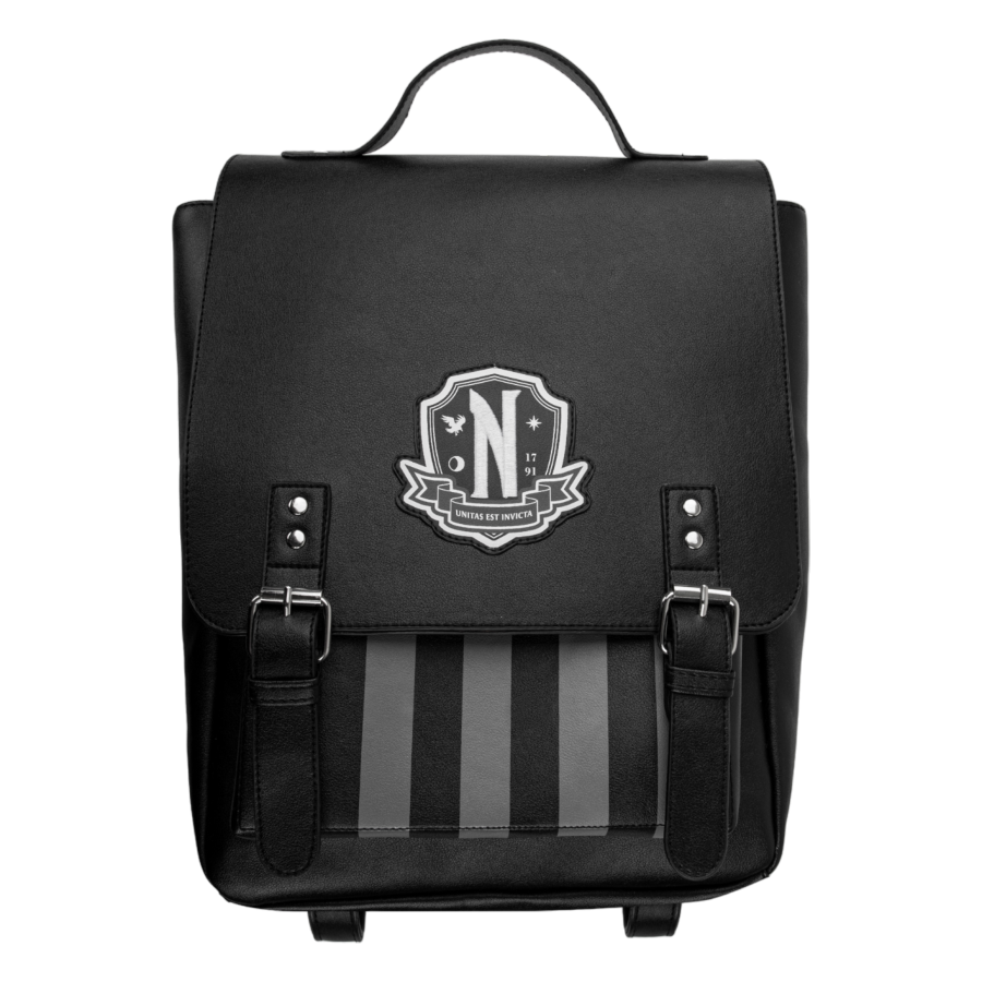 Pop Weasel Image of Wednesday (TV) - Nevermore Academy Backpack (Black) - Cinereplicas - Bags, Wallets & Purses - Image - Pop Weasel