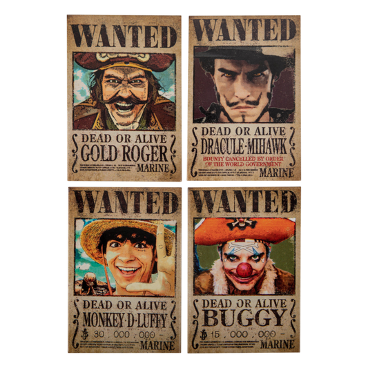 One Piece (2023) - Wanted Set of 4 Magnets - Cinereplicas image