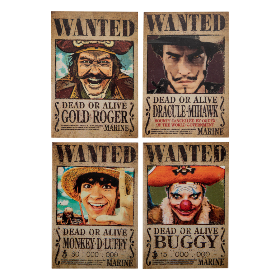 One Piece (2023) - Wanted Set of 4 Magnets - Cinereplicas image - Homewares - Image - Pop Weasel